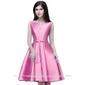 Großhandel kurze billige Brautjungfer Kleider 2016 Satin Abendkleid mit Pleats Frauen prom Kleider LBB02